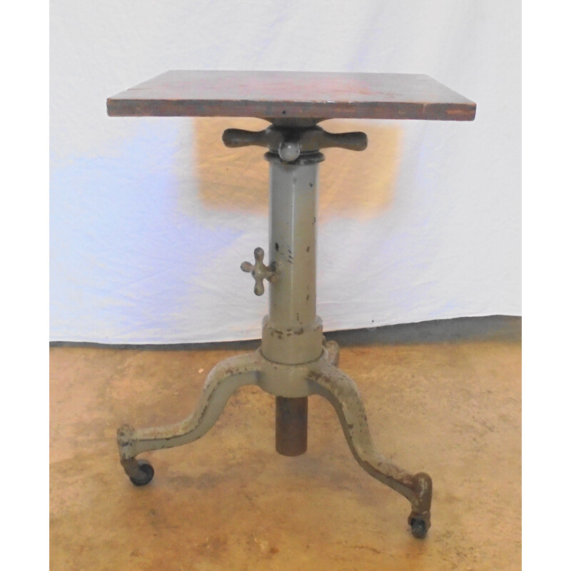 Vintage side table with casters, 1930