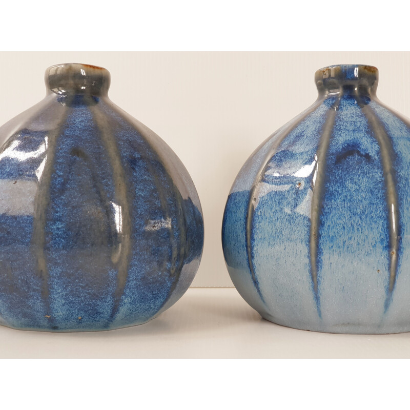 Pair of vintage art deco stoneware vases