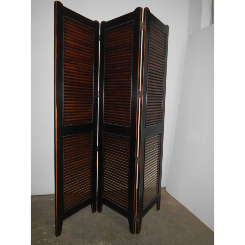 Mid century lime wood room divider