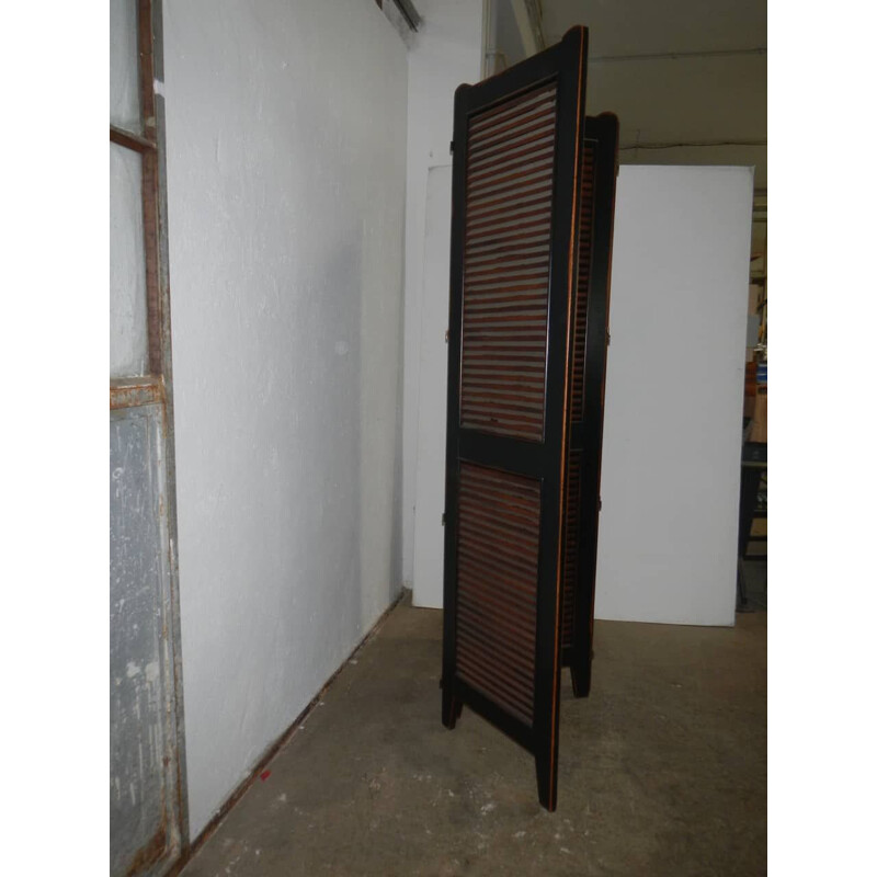 Mid century lime wood room divider