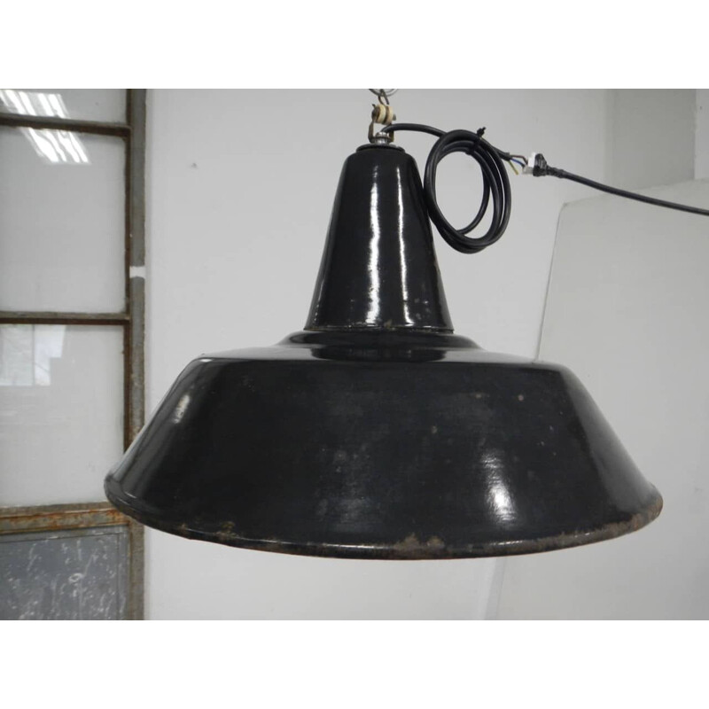 Vintage black metal pendant lamp