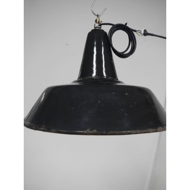 Vintage black metal pendant lamp