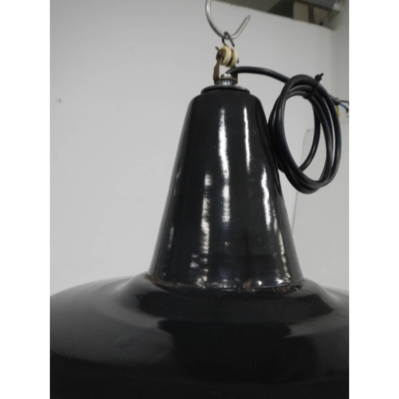 Vintage black metal pendant lamp