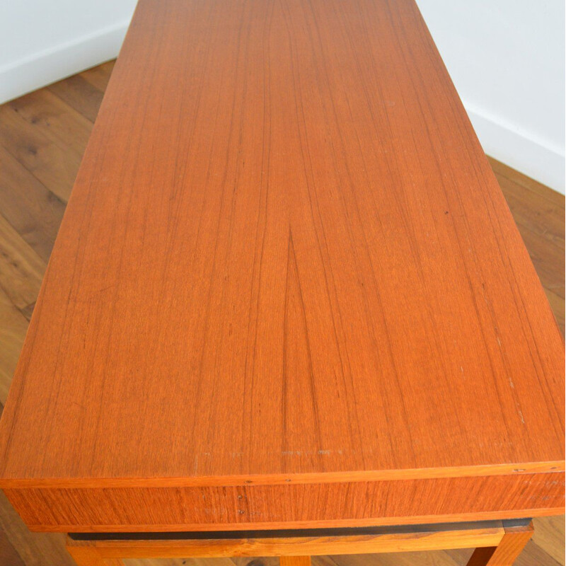 MDK vintage modernist desk in teak, Belgium 1960s