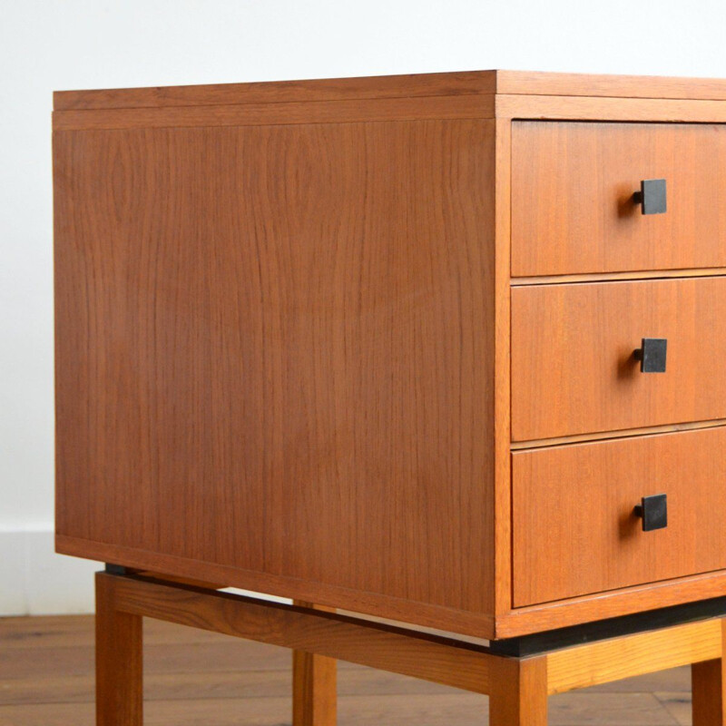 MDK vintage modernist desk in teak, Belgium 1960s