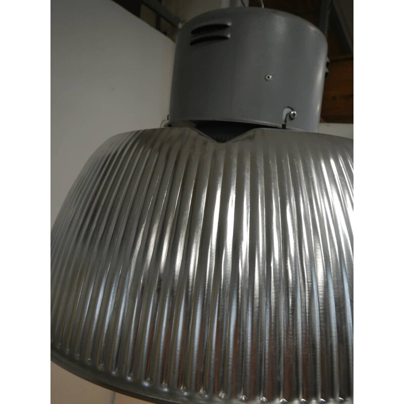 Lampe vintage industrielle en aluminium et fer avec support en céramique