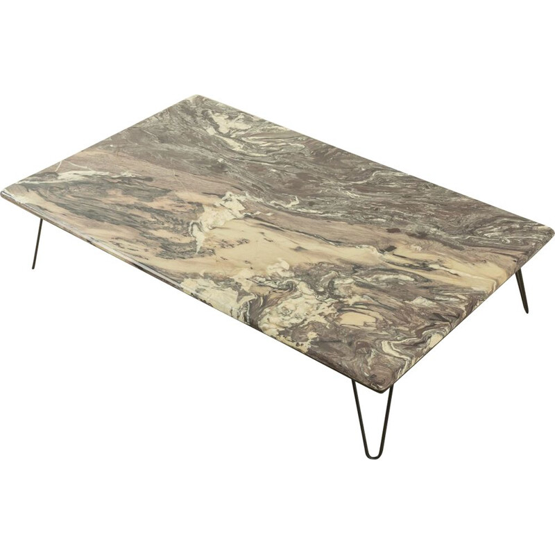 Mid century grey marble coffee table, Germany 1960s