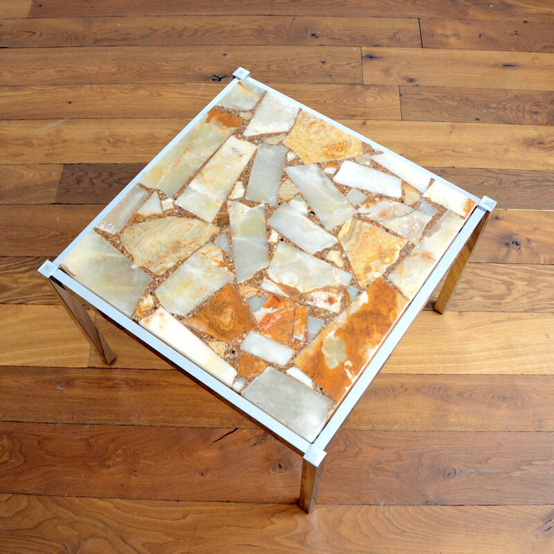 Vintage marble coffee table by APN, Germany 1970s