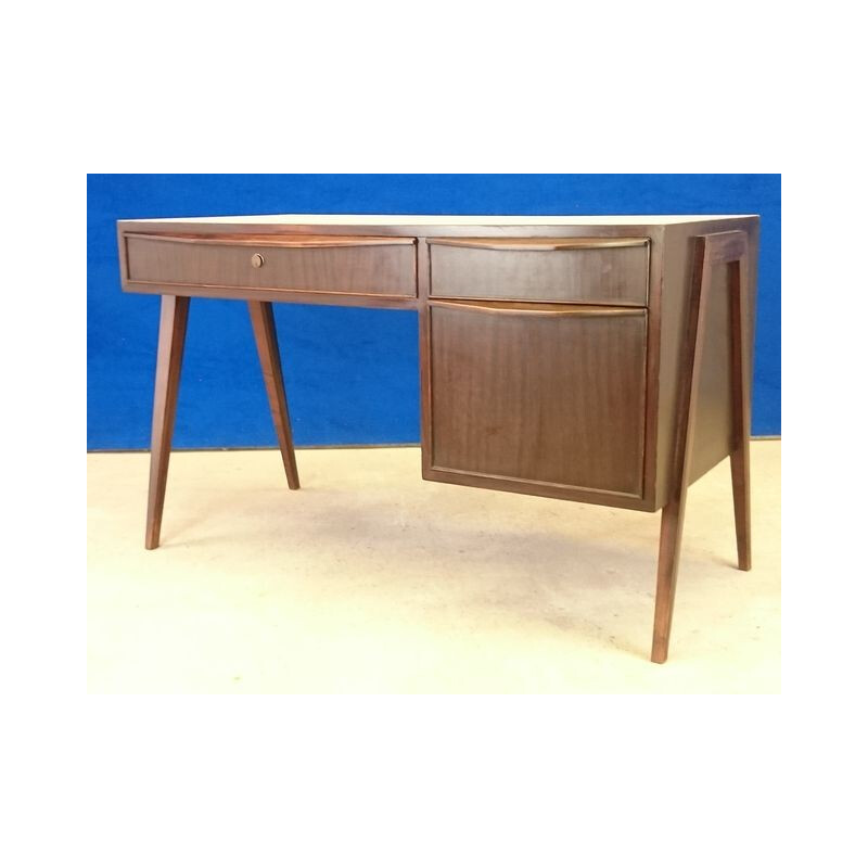 Scandinavian desk with compass feets - 1970s