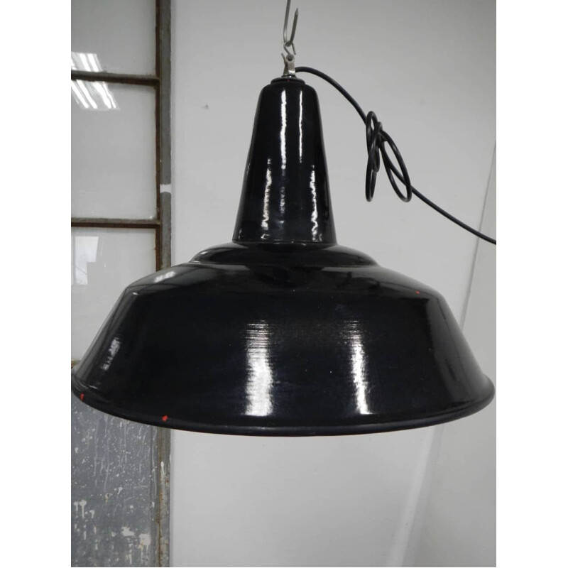 Lámpara colgante industrial negra vintage