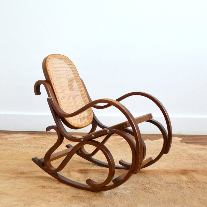 Vintage schommelstoel voor kinderen van Thonet