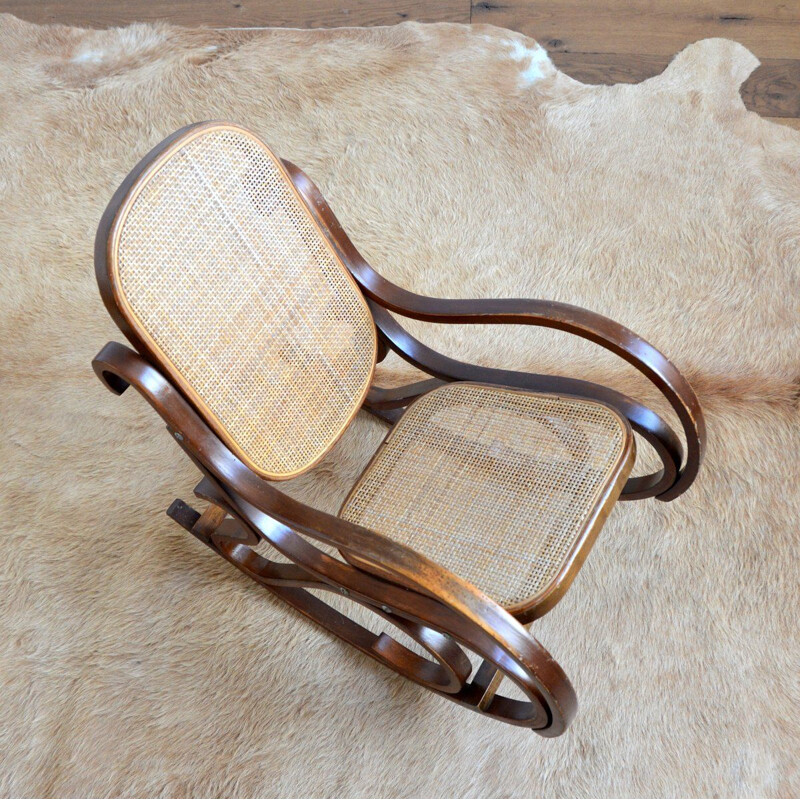 Vintage rocking chair for children by Thonet