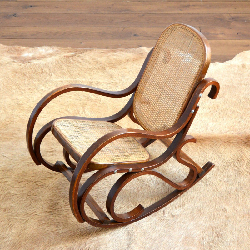 Cadeira de baloiço para crianças Vintage por Thonet