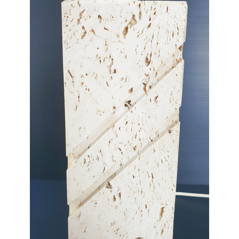 Vintage travertine lamp stand, 1970