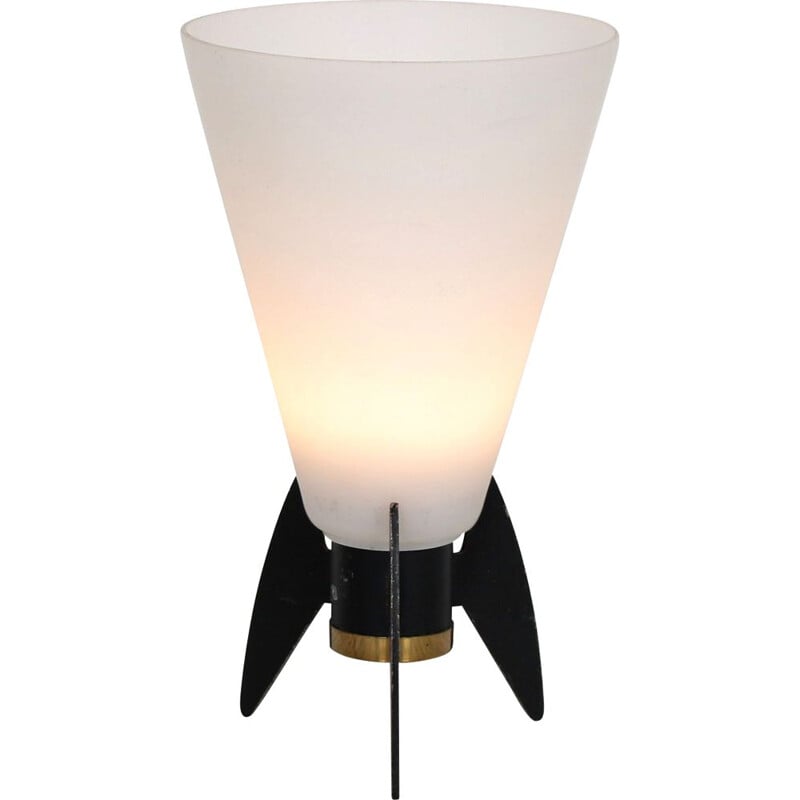 Lampe de table vintage en forme de fusée, Italie 1950