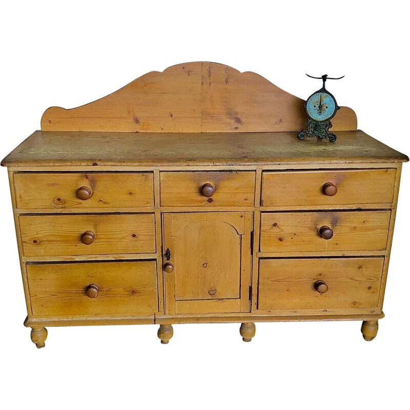 Vintage pine kitchen lowboard, 1900