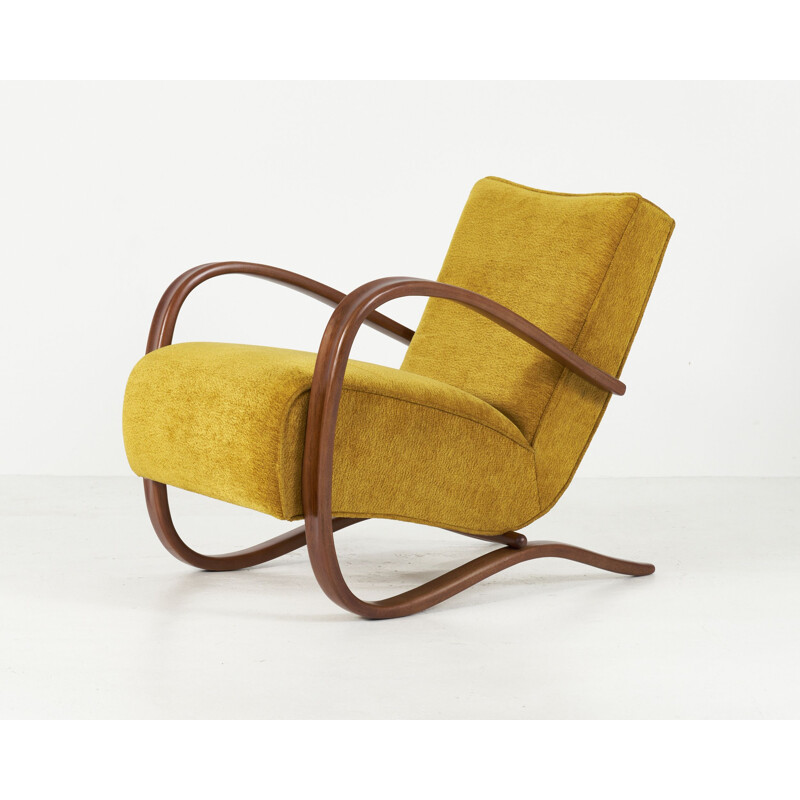 Vintage Halabala h-269 armchair by Jindrich Halabala, Czechoslovakia 1930s