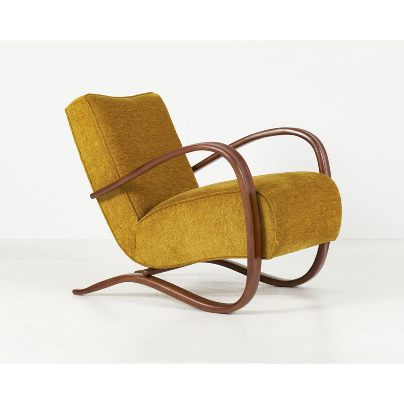 Vintage Halabala h-269 armchair by Jindrich Halabala, Czechoslovakia 1930s