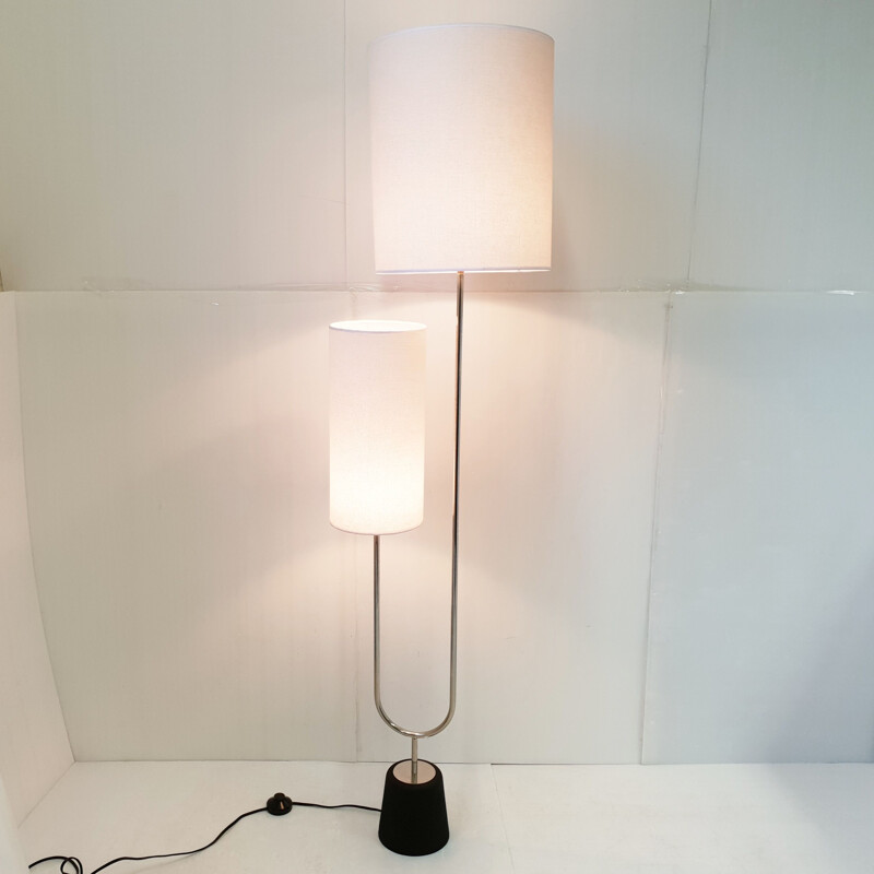 Lampadaire vintage blanc, 1960