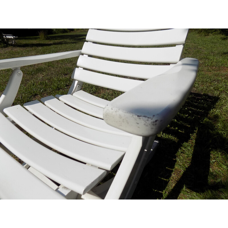 Pair of vintage wooden garden chairs for Herlag