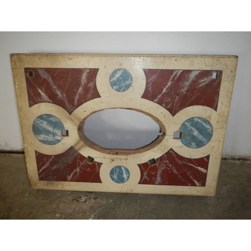 Mid century painted paltform in wood with frames in gold leaf