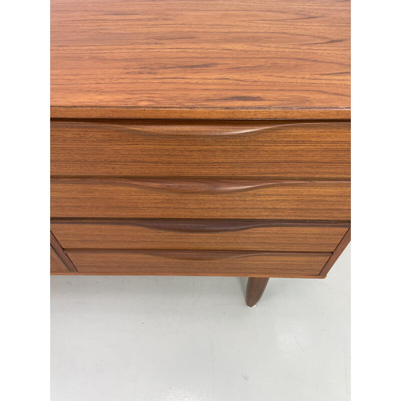 Vintage teak 2 doors and 4 drawers sideboard, 1960s