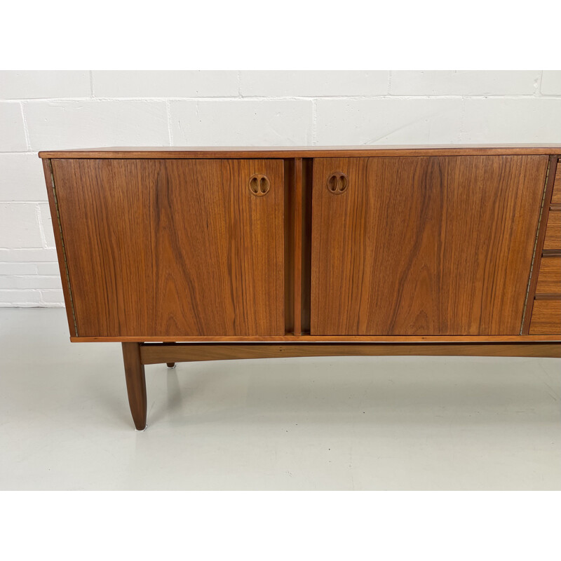 Vintage teak 2 doors and 4 drawers sideboard, 1960s