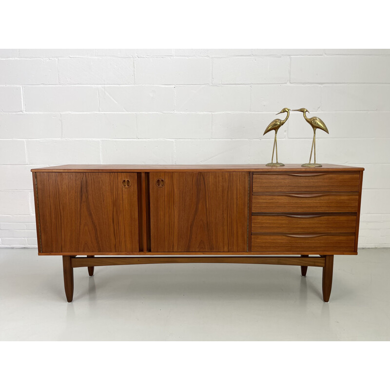 Vintage teak 2 doors and 4 drawers sideboard, 1960s