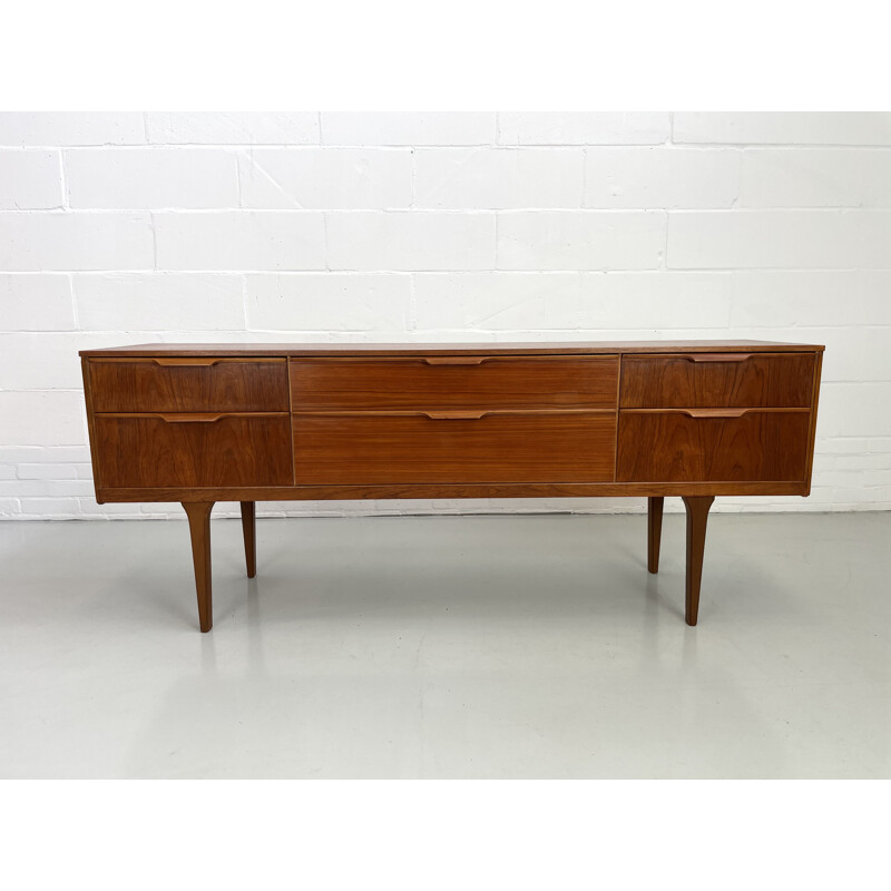 Vintage teak sideboard with six drawers by Frank Guille for Austinsuite London, England 1960s