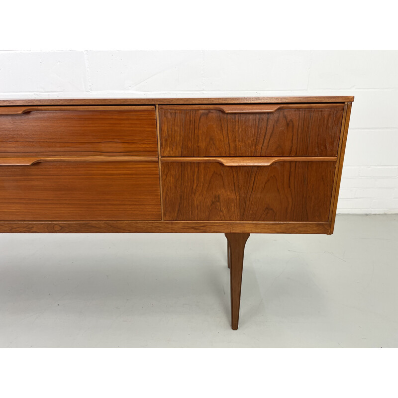 Vintage teak sideboard with six drawers by Frank Guille for Austinsuite London, England 1960s