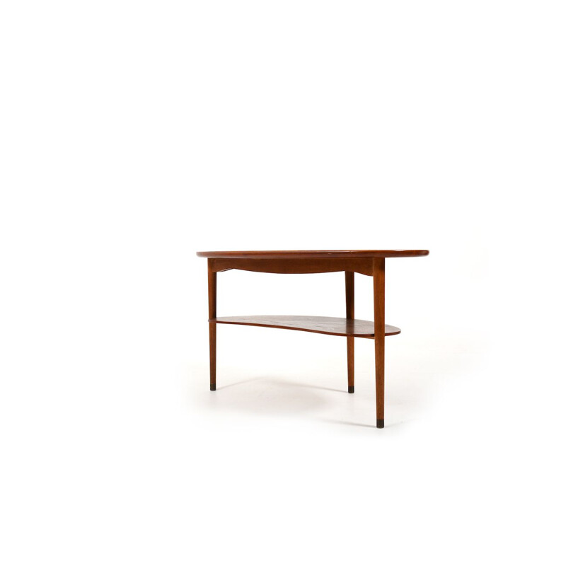 Vintage teak and oak coffee table by Anton Kildeberg, 1950