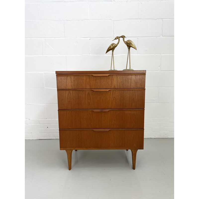 Commode vintage en teck à 4 tiroirs par Frank Guille pour Austinsuite London, Angleterre 1960