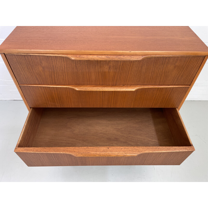 Vintage teak chest of drawers with 5 drawers by Frank Guille for Austinsuite London, England 1960s