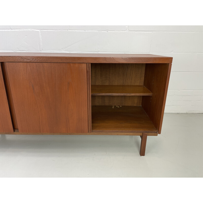 Vintage teak with sliding doors sideboard, Denmark 1960s