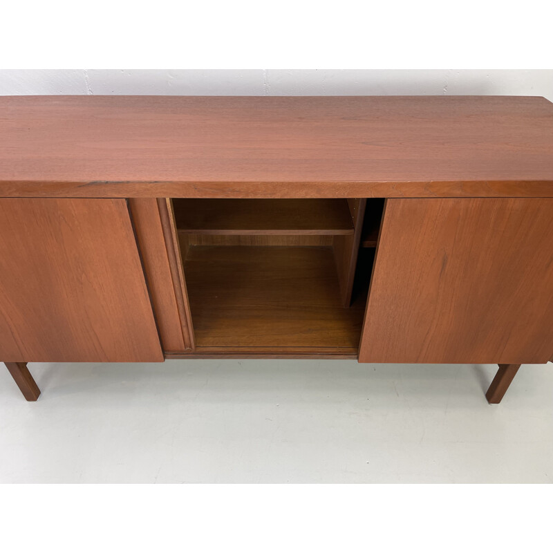 Vintage teak with sliding doors sideboard, Denmark 1960s