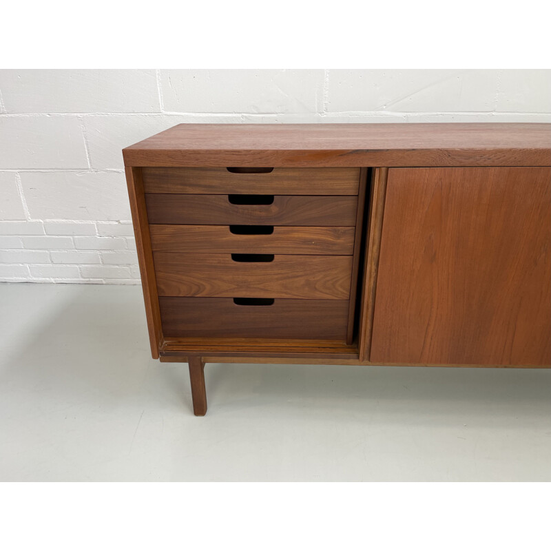 Vintage teak with sliding doors sideboard, Denmark 1960s