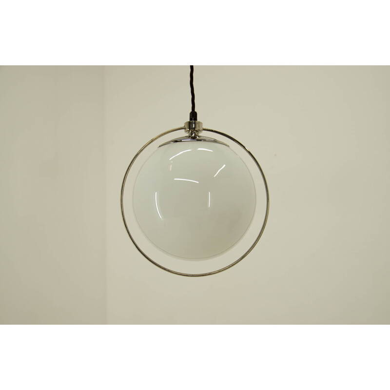 Vintage height adjustable Bauhaus style pendant lamp, 1930s