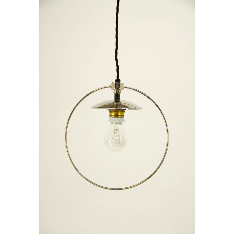 Vintage height adjustable Bauhaus style pendant lamp, 1930s