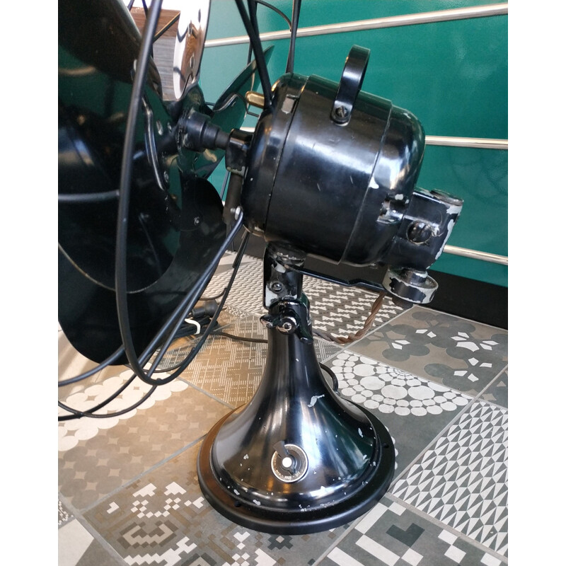 Vintage Diehl modelo de ventilador de mesa oscilante F 16912, USA 1930