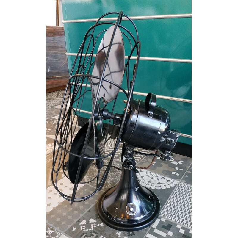 Vintage Diehl modelo de ventilador de mesa oscilante F 16912, USA 1930