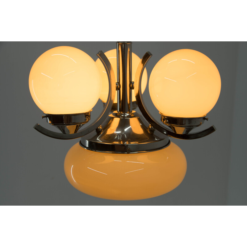 Vintage Art Deco 4-flamming chandelier, 1930s