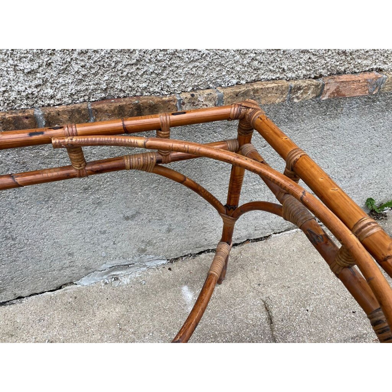 Mid century rattan table, 1970