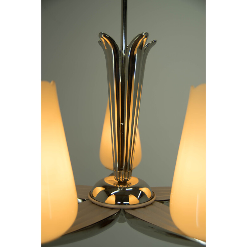 Candelabro de flores Vintage de Drukov, 1950