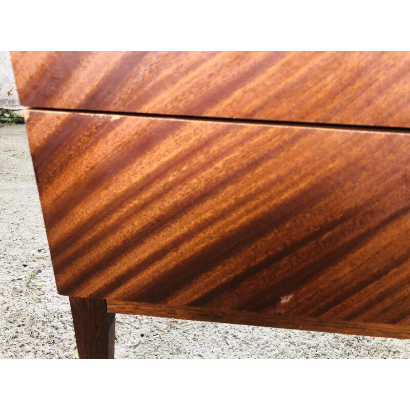 Vintage chest of drawers with 4-drawers and a veneer finish, 1960-1970