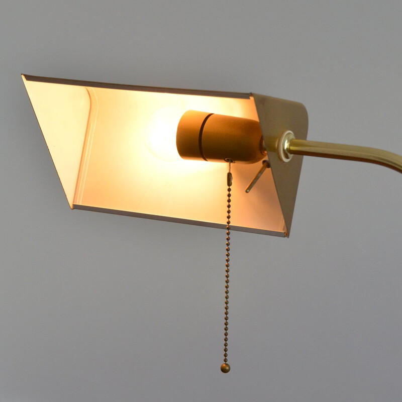 Vintage gilt brass adjustable floor lamp, 1970