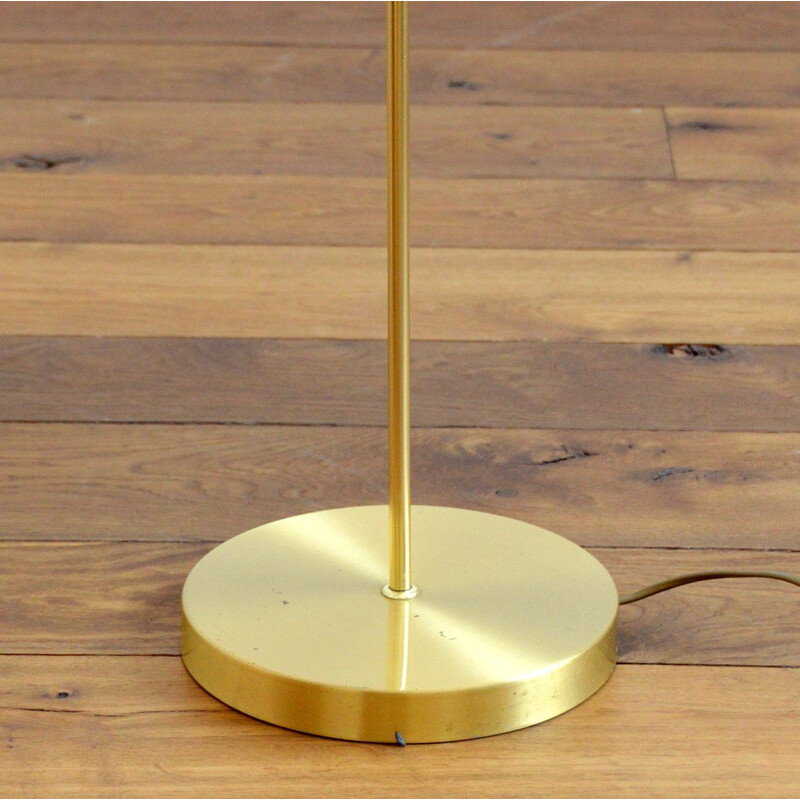 Vintage gilt brass adjustable floor lamp, 1970