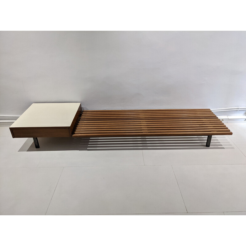 Vintage Cansado bench by Charlotte Perriand