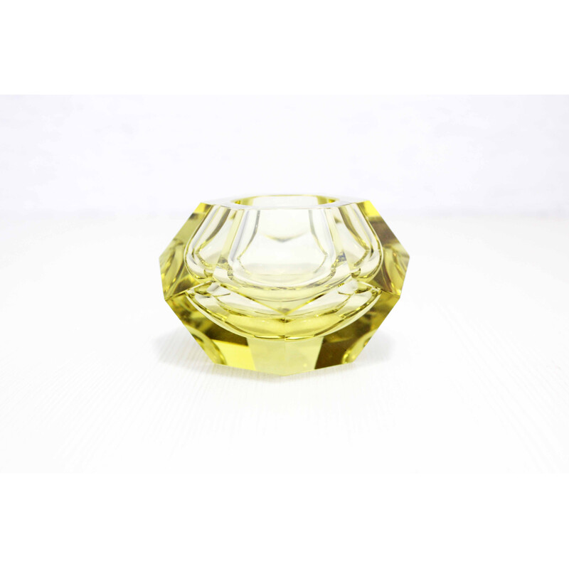 Vintage Murano glass diamond ashtray by Seguso, 1960