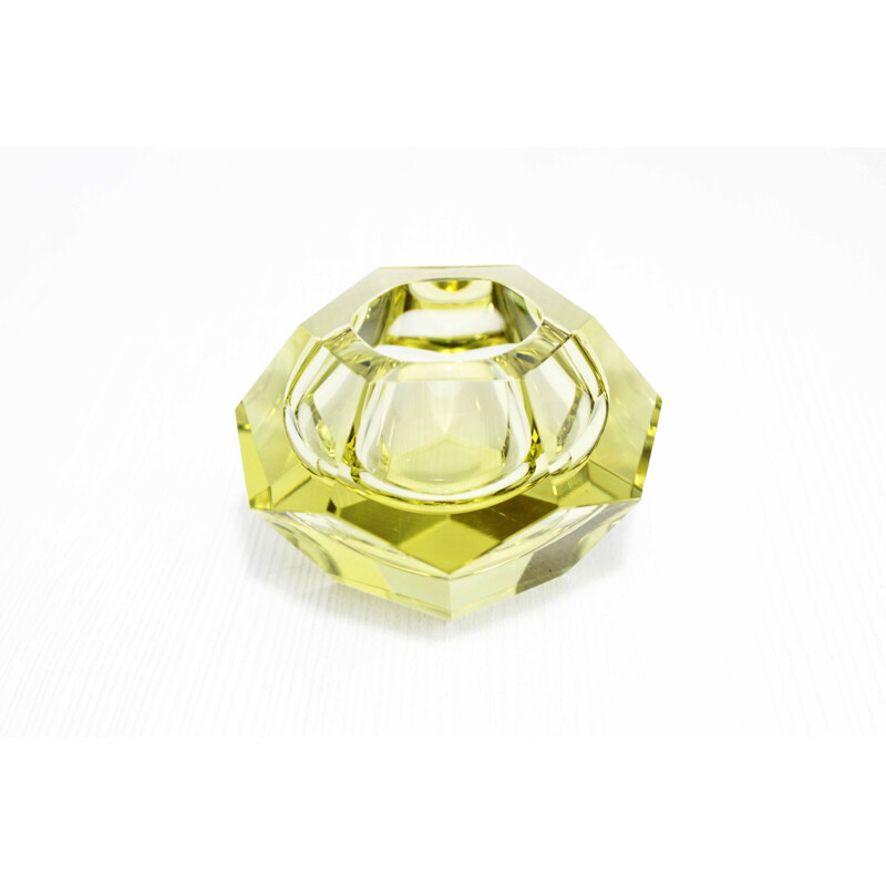 Vintage Murano glass diamond ashtray by Seguso, 1960