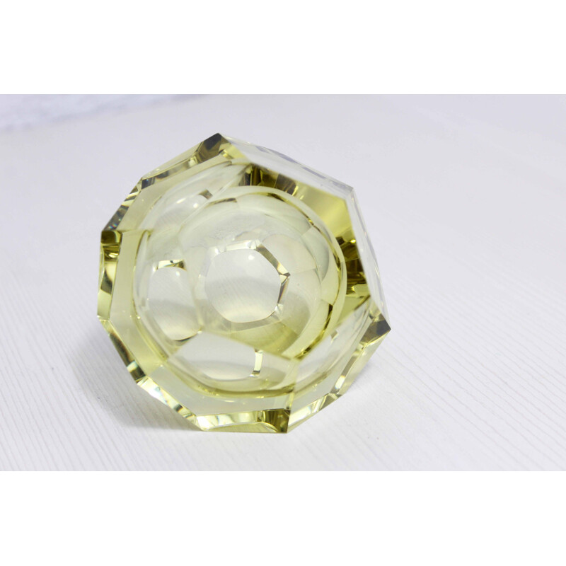 Vintage Murano glass diamond ashtray by Seguso, 1960